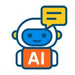Icône d’un chatbot IA interactif, représentant un robot de conversation alimenté par intelligence artificielle pour améliorer le service client et l’engagement utilisateur.